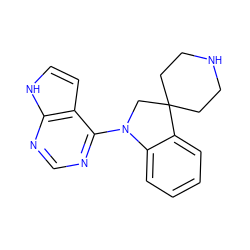 c1ccc2c(c1)N(c1ncnc3[nH]ccc13)CC21CCNCC1 ZINC000029047627