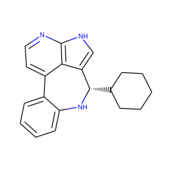 c1ccc2c(c1)N[C@@H](C1CCCCC1)c1c[nH]c3nccc-2c13 ZINC000045390395