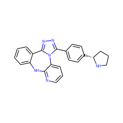 c1ccc2c(c1)Nc1ncccc1-n1c(-c3ccc([C@@H]4CCCN4)cc3)nnc1-2 ZINC000096174130