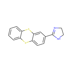 c1ccc2c(c1)Sc1ccc(C3=NCCN3)cc1S2 ZINC000013755825