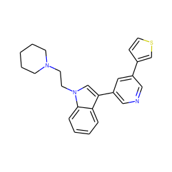 c1ccc2c(c1)c(-c1cncc(-c3ccsc3)c1)cn2CCN1CCCCC1 ZINC000013538109