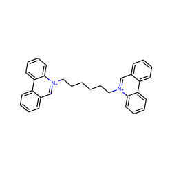 c1ccc2c(c1)c[n+](CCCCCC[n+]1cc3ccccc3c3ccccc31)c1ccccc21 ZINC000169336915