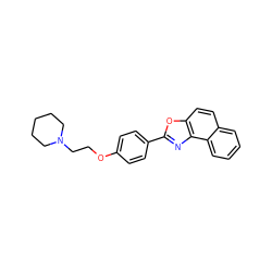 c1ccc2c(c1)ccc1oc(-c3ccc(OCCN4CCCCC4)cc3)nc12 ZINC000040880961