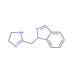 c1ccc2c(c1)cnn2CC1=NCCN1 ZINC000073292123