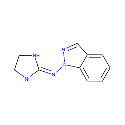 c1ccc2c(c1)cnn2N=C1NCCN1 ZINC000040846960