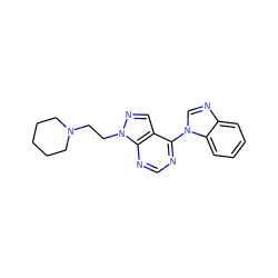 c1ccc2c(c1)ncn2-c1ncnc2c1cnn2CCN1CCCCC1 ZINC000208739841