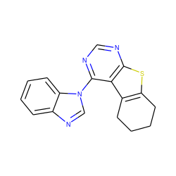 c1ccc2c(c1)ncn2-c1ncnc2sc3c(c12)CCCC3 ZINC000000356735