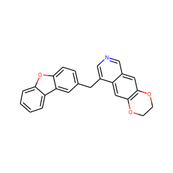 c1ccc2c(c1)oc1ccc(Cc3cncc4cc5c(cc34)OCCO5)cc12 ZINC000584615449