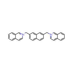 c1ccc2c[n+](Cc3ccc4ccc(C[n+]5ccc6ccccc6c5)cc4c3)ccc2c1 ZINC000066077300