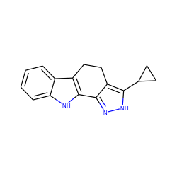 c1ccc2c3c([nH]c2c1)-c1n[nH]c(C2CC2)c1CC3 ZINC000040424810