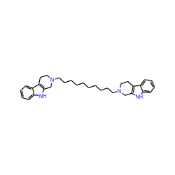 c1ccc2c3c([nH]c2c1)CN(CCCCCCCCCCN1CCc2c([nH]c4ccccc24)C1)CC3 ZINC000049088933