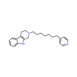 c1ccc2c3c([nH]c2c1)CN(CCCCCCCc1ccncc1)CC3 ZINC000034602033