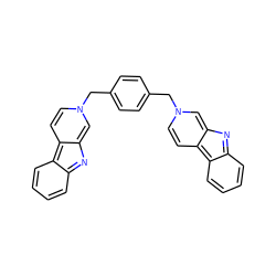 c1ccc2c3ccn(Cc4ccc(Cn5ccc6c7ccccc7nc-6c5)cc4)cc-3nc2c1 ZINC000377819988