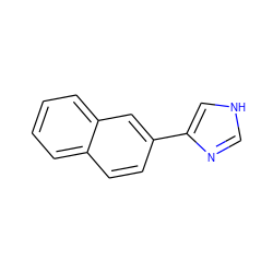 c1ccc2cc(-c3c[nH]cn3)ccc2c1 ZINC000013674488