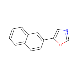 c1ccc2cc(-c3cnco3)ccc2c1 ZINC000013674492