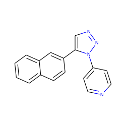 c1ccc2cc(-c3cnnn3-c3ccncc3)ccc2c1 ZINC000071281781