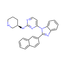 c1ccc2cc(-c3nc4ccccc4n3-c3ccnc(N[C@@H]4CCCNC4)n3)ccc2c1 ZINC000095592420