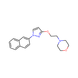 c1ccc2cc(-n3ccc(OCCN4CCOCC4)n3)ccc2c1 ZINC000095555928