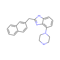 c1ccc2cc(Cc3nc4c(N5CCNCC5)cccc4[nH]3)ccc2c1 ZINC000045246065