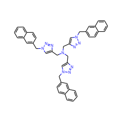 c1ccc2cc(Cn3cc(CN(Cc4cn(Cc5ccc6ccccc6c5)nn4)Cc4cn(Cc5ccc6ccccc6c5)nn4)nn3)ccc2c1 ZINC000096917355