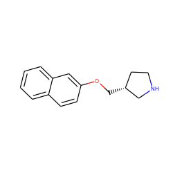 c1ccc2cc(OC[C@@H]3CCNC3)ccc2c1 ZINC000014632433