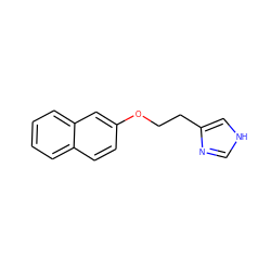 c1ccc2cc(OCCc3c[nH]cn3)ccc2c1 ZINC000013758844