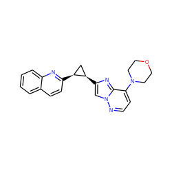 c1ccc2nc([C@H]3C[C@H]3c3cn4nccc(N5CCOCC5)c4n3)ccc2c1 ZINC001772624859