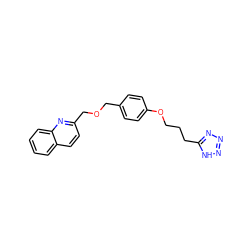 c1ccc2nc(COCc3ccc(OCCCc4nnn[nH]4)cc3)ccc2c1 ZINC000028218614