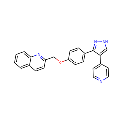 c1ccc2nc(COc3ccc(-c4n[nH]cc4-c4ccncc4)cc3)ccc2c1 ZINC000035931586