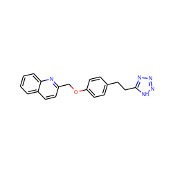 c1ccc2nc(COc3ccc(CCc4nnn[nH]4)cc3)ccc2c1 ZINC000034360060