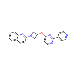 c1ccc2nc(N3CC(Oc4ccnc(-c5ccncc5)n4)C3)ccc2c1 ZINC000096168813