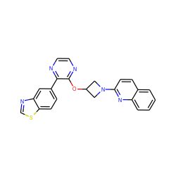 c1ccc2nc(N3CC(Oc4nccnc4-c4ccc5scnc5c4)C3)ccc2c1 ZINC000096168826