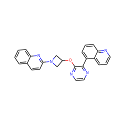 c1ccc2nc(N3CC(Oc4nccnc4-c4cccc5ncccc45)C3)ccc2c1 ZINC000096168831