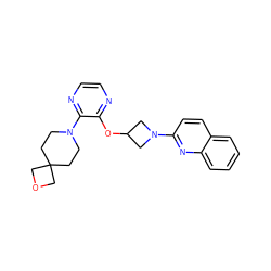 c1ccc2nc(N3CC(Oc4nccnc4N4CCC5(CC4)COC5)C3)ccc2c1 ZINC000096168703