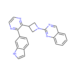 c1ccc2nc(N3CC(c4nccnc4-c4ccc5cc[nH]c5c4)C3)ncc2c1 ZINC000140145414