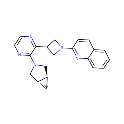 c1ccc2nc(N3CC(c4nccnc4N4C[C@H]5C[C@@H]5C4)C3)ccc2c1 ZINC000140218813