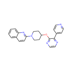 c1ccc2nc(N3CCC(Oc4nccnc4-c4ccncc4)CC3)ccc2c1 ZINC000096168786