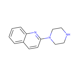 c1ccc2nc(N3CCNCC3)ccc2c1 ZINC000000002020