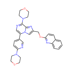 c1ccc2nc(OCc3cn4c(-c5ccc(N6CCOCC6)nc5)cnc(N5CCOCC5)c4n3)ccc2c1 ZINC001772637662