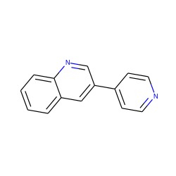 c1ccc2ncc(-c3ccncc3)cc2c1 ZINC000013738181