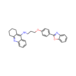 c1ccc2oc(-c3ccc(OCCCNc4c5c(nc6ccccc46)CCCC5)cc3)nc2c1 ZINC000084616509