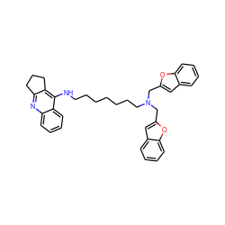 c1ccc2oc(CN(CCCCCCCNc3c4c(nc5ccccc35)CCC4)Cc3cc4ccccc4o3)cc2c1 ZINC000653775526