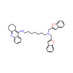 c1ccc2oc(CN(CCCCCCCNc3c4c(nc5ccccc35)CCCC4)Cc3cc4ccccc4o3)cc2c1 ZINC000653775552