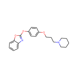 c1ccc2oc(Oc3ccc(OCCCN4CCCCC4)cc3)nc2c1 ZINC000040936579