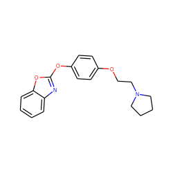 c1ccc2oc(Oc3ccc(OCCN4CCCC4)cc3)nc2c1 ZINC000040934254