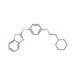 c1ccc2oc(Oc3ccc(OCCN4CCCCC4)cc3)nc2c1 ZINC000036377694