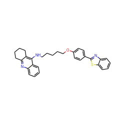 c1ccc2sc(-c3ccc(OCCCCCNc4c5c(nc6ccccc46)CCCC5)cc3)nc2c1 ZINC000084616505