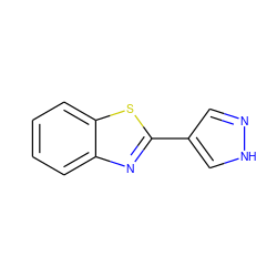 c1ccc2sc(-c3cn[nH]c3)nc2c1 ZINC000045237743