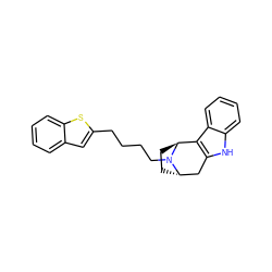 c1ccc2sc(CCCCN3[C@H]4CC[C@H]3c3c([nH]c5ccccc35)C4)cc2c1 ZINC000253695396