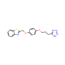 c1ccc2sc(COc3ccc(OCCCc4nnn[nH]4)cc3)nc2c1 ZINC000036268553